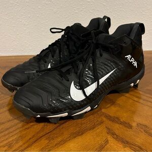 Nike Alpha Fast Flex Men’s Black Cleats Size 9